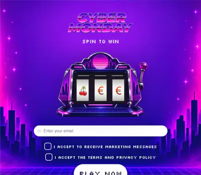 Synthwave Slots, a Cyber Monday slot machine template