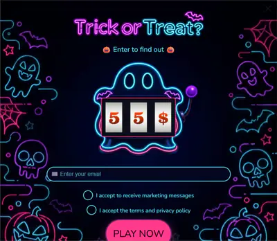 Neon Ghost, a Halloween slot machine template