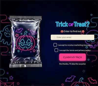Neon Pumpkin, a Halloween mystery pack template
