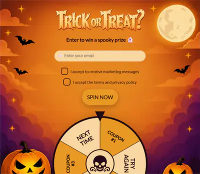 Harvest Moon, a Halloween spin wheel template