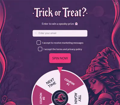 Witch's Wheel, a Halloween spin wheel template